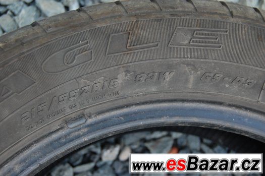 215/55ZR16 GOOD YEAR F1, 2ks, vzorek 5mm, záruka – fotografie 3