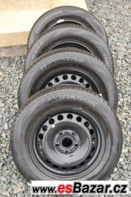 195/65R15 HANKOOK,4ks,na pl. discích VW 6Jx15H2,vzorek 7,5mm