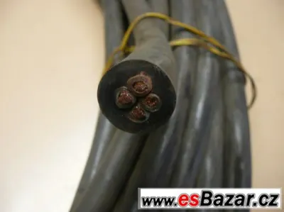Elektrické měděné kabely, lycna, lanko, v gumě