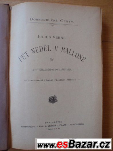 J.VERNE - Pět neděl v balloně, Jos.R.Vilímek, 1898 – fotografie 1