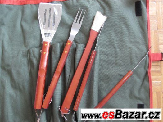 GRILOVACÍ SOUPRAVA + ZÁSTĚRA      za    299,-kč – fotografie 1