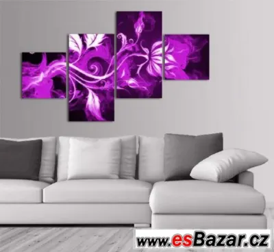 Fotoobraz, obraz - FIALOVÝ KVĚT - velikost 100 x 70 cm