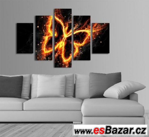 Fotoobraz, obraz - MOTÝL OHEŇ - velikost 100 x 70 cm – fotografie 1