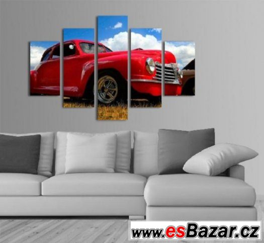 Fotoobraz, obraz - ČERVENÉ AUTO BUICK - velikost 100 x 70 cm – fotografie 1