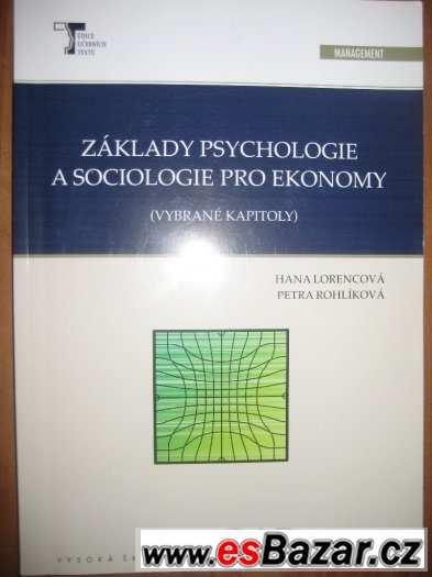 Základy psychologie a sociologie pro ekonomy, VŠEM. – fotografie 1