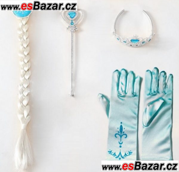 Set Ledové království (Frozen) - korunka,cop,rukavice,žezlo – fotografie 1