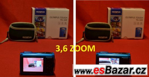 14Mpix VODOTĚSNÝ OLYMPUS TOUGH TG 320 + 2x baterie – fotografie 2