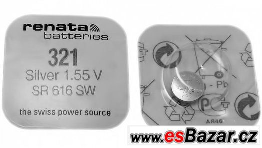 Knoflíkové baterie Renata 321 1.55V SR616 SW, NOVÉ – fotografie 1