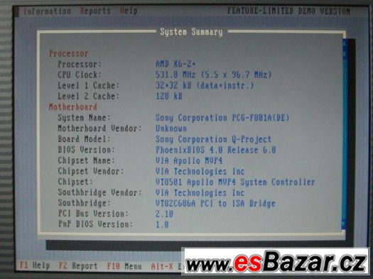 Notebook SONY VAIO PCG-F801 – fotografie 2