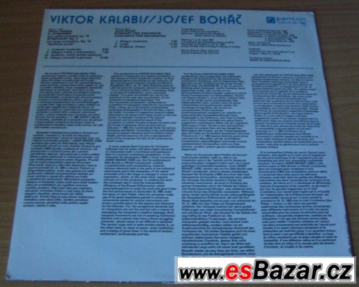 LP: KALABIS / BOHÁČ:  Sinfonia pacis, Concerto for Orchestra – fotografie 2