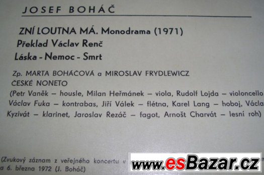 LP:  Oldřich FLOSMANN / Josef BOHÁČ - 1972 – fotografie 4