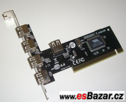 5 USB porty navíc - USB řadič se pěti sloty USB2.0 – fotografie 1