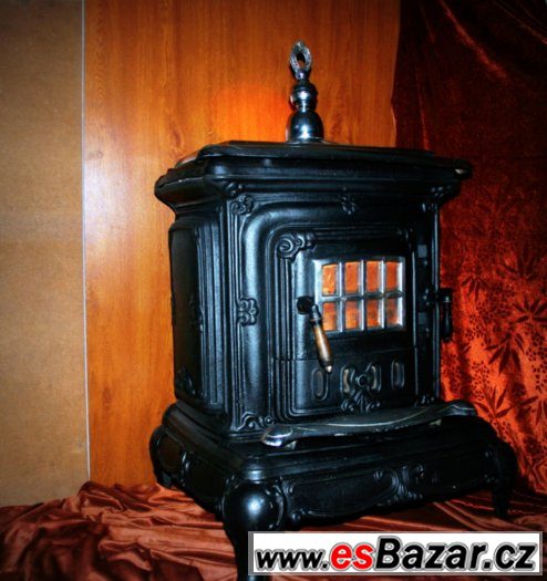 Starožitná krásná funkční kamna s plotýnkami – fotografie 2