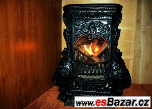 Exkluzivní starožitný,funkční krb (cca 100 let) – fotografie 1