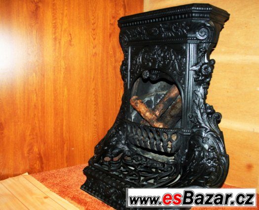 Exkluzivní starožitný,funkční krb (cca 100 let) – fotografie 3