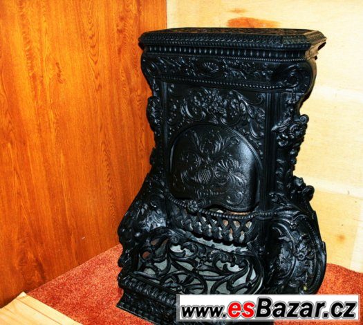 Exkluzivní starožitný,funkční krb (cca 100 let) – fotografie 5