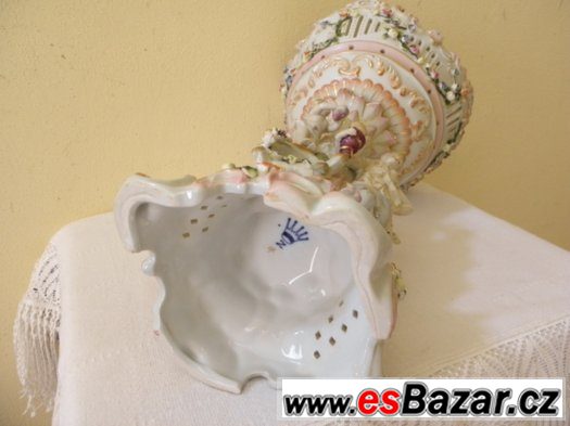 LUXUSNÍ PORCELÁNOVÝ NÁSTOLEC - výška 472mm - – fotografie 2