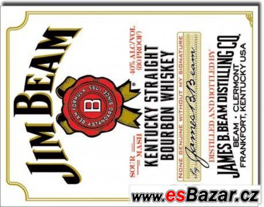 JIM BEAM - plechová cedule 410x320mm – fotografie 1