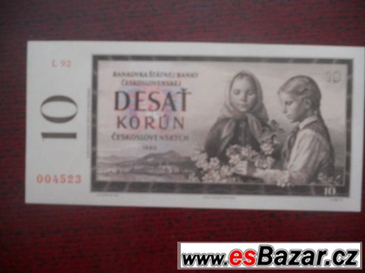 DESET KORUN Československých 1960 - UNC - – fotografie 1