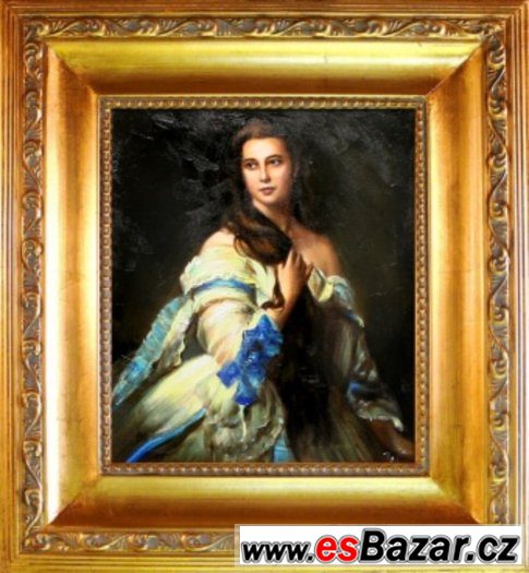 Madame Rimsky Korsakov - olejomalba dřevěný rám 480x430mm – fotografie 1