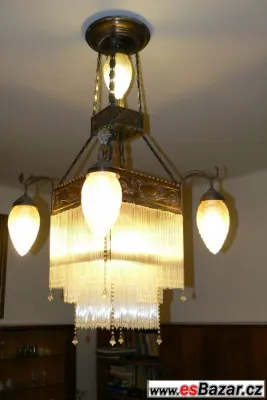 Starožitný secesní lustr