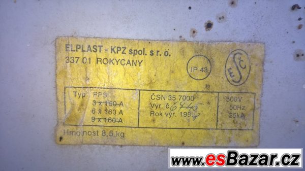 Kabel. přípojková skříň PPS 6x160A – fotografie 4