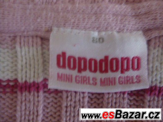 Svetr na zip s kapucou, DOPODOPO, vel. 80 (9-12měs.), SLEVAA – fotografie 3