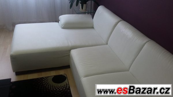Rohová sedačka z eko kůže – fotografie 4