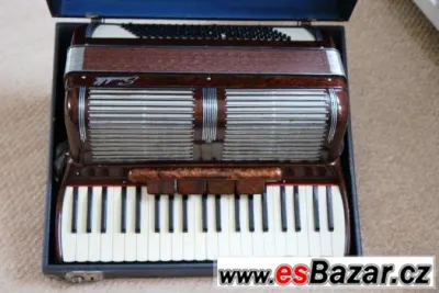 Knoflíková harmonika zn. Scandalli ze 40. let - JAKO NOVÁ