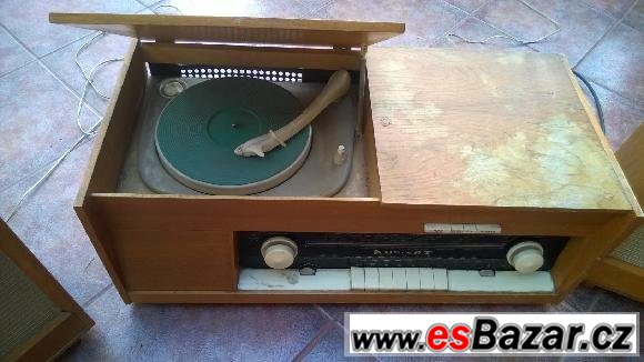 Rádio s gramofonem + 2 reprobedny – fotografie 3