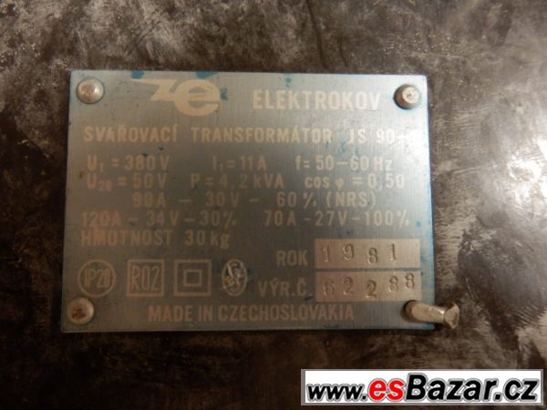 Svařovací transformátor JS 90-1 – fotografie 2