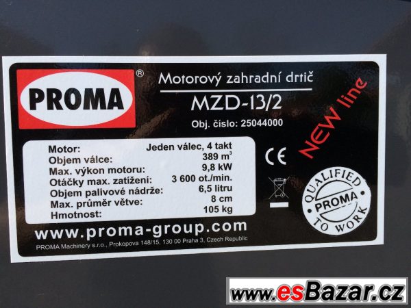 drtič větví motorový zahradní proma – fotografie 3