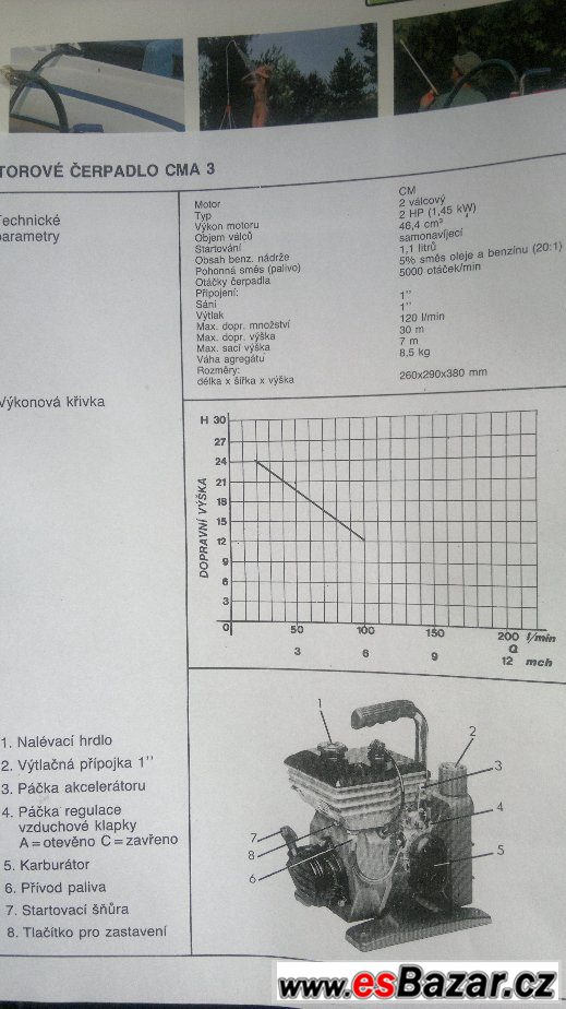 Čerpadlo vody samonasávací CMA 3 – fotografie 3