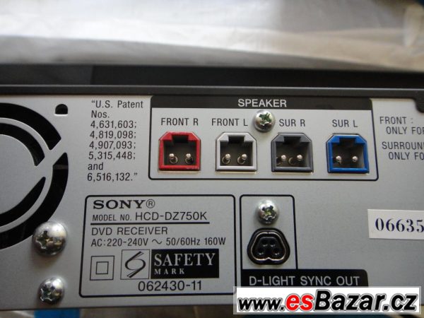 Domaci kino Sony DAV-DZ750K – fotografie 3