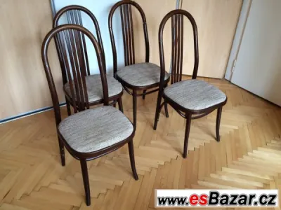 4ks dřevěné židle