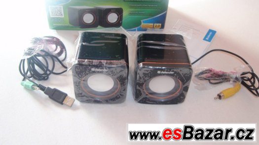 Stereo reproduktory 3,5 jack, napájení z USB, nové – fotografie 1
