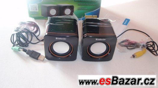 Stereo reproduktory 3,5 jack, napájení z USB, nové – fotografie 3