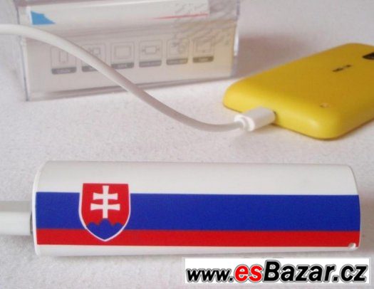 Přenosná power bank externí baterie pro mobil 2400mah cz/svk – fotografie 2