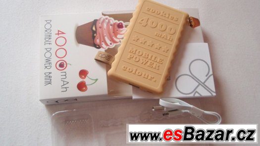 Externí baterie Power Banka 4000mAh pro mobil, pogumovaná – fotografie 5