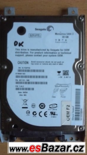 SATA 80GB 2,5" – fotografie 1