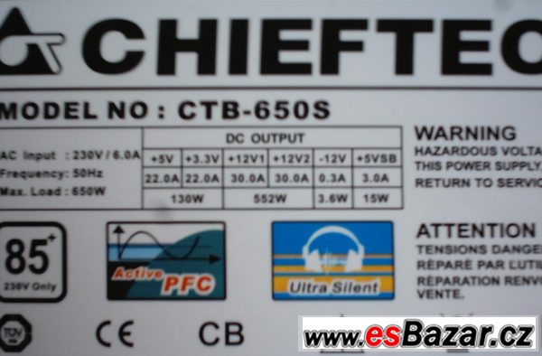 zdroj Chieftec 650 W – fotografie 1