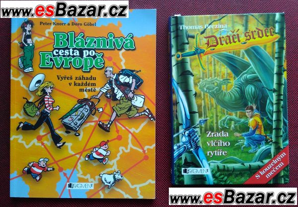 Dětské knížky Dračí srdce a Bláznivá cesta po Evropě – fotografie 1