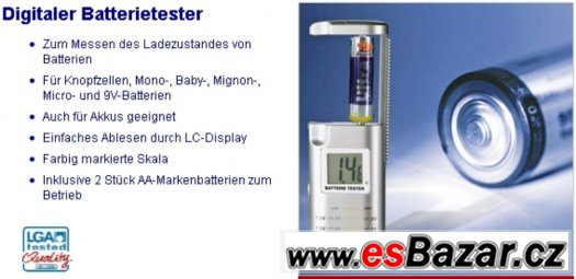 Tester všech baterií přesný digitál LCD displey, kvalita – fotografie 3