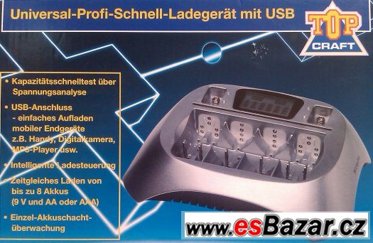 Nabíječka baterií, digit.displey,PROFI,intelig.automatika – fotografie 1
