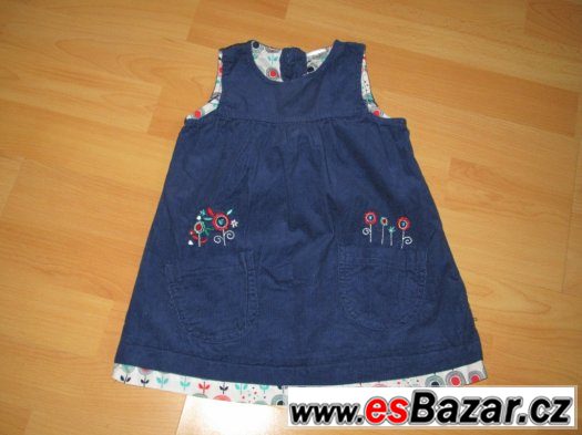 manšestrové šaty, šatičky - vel. 9-12 m. – fotografie 1