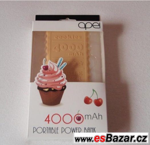 Externí baterie nabíječka PowerBank 4000mAh pro mobil, nová – fotografie 2