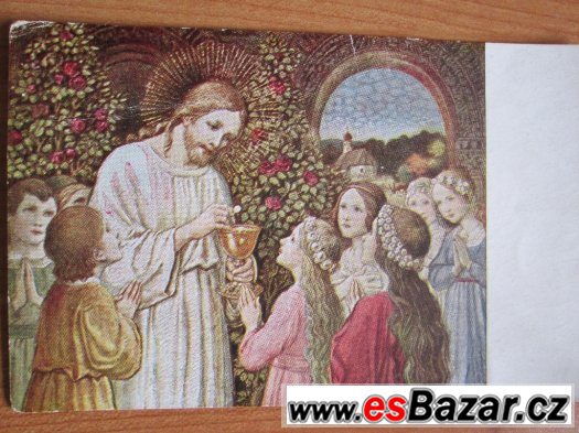 Prodám starý pohled se známkou Hitlera – fotografie 1