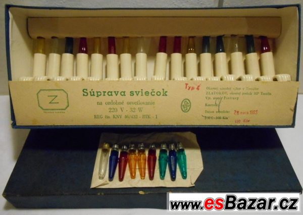 Souprava retro vánočních svíček – fotografie 1