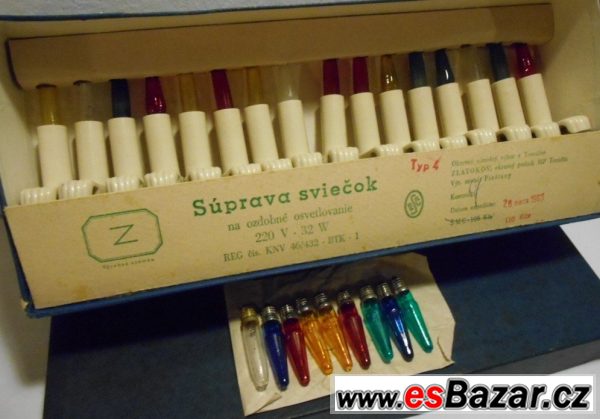 Souprava retro vánočních svíček – fotografie 3