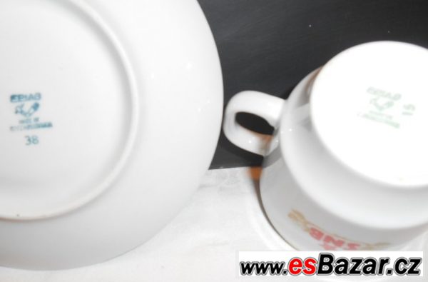 Porcelánový šálek a podšálek SNB – fotografie 4